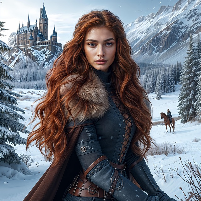 Free ai generated woman warrior illustration