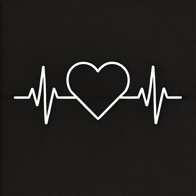 Free ai generated flat line heart illustration