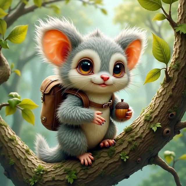 Free ai generated creature backpack illustration