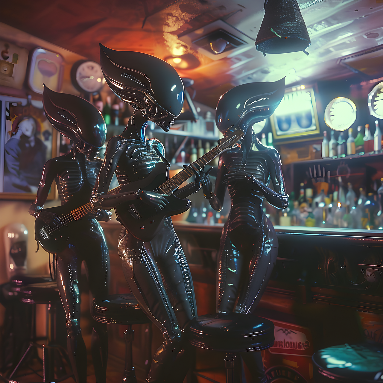 Download Ai Generated, Aliens, Band. Royalty-Free Stock Illustration ...