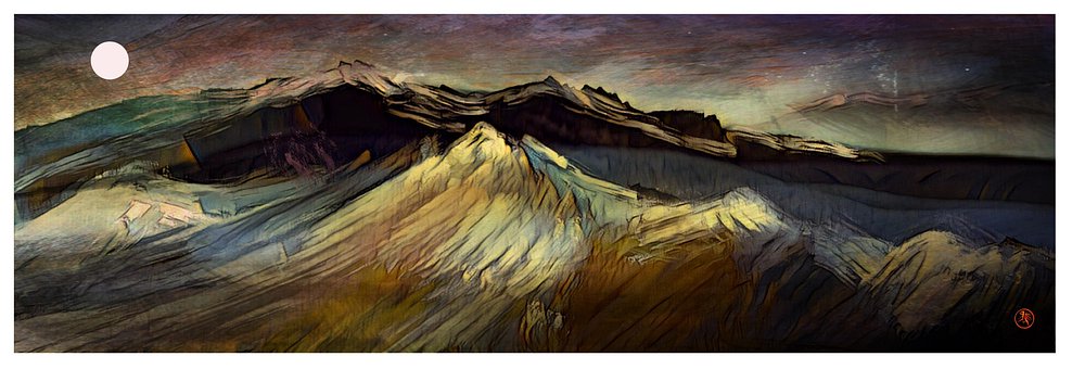 Free Mountain Peaks Moonshine photo and picture