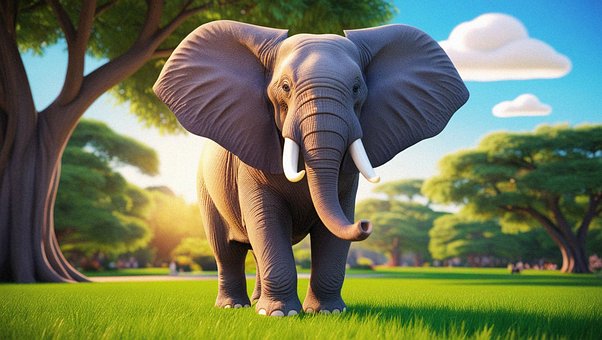Ai Generiert, Elefant, Wilder Elefant