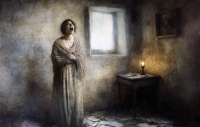 Free ai generated woman despair illustration