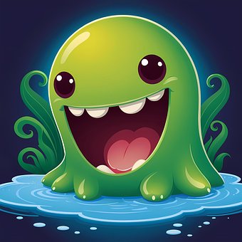 Ai Gerado, Limo, Monstro, Verde