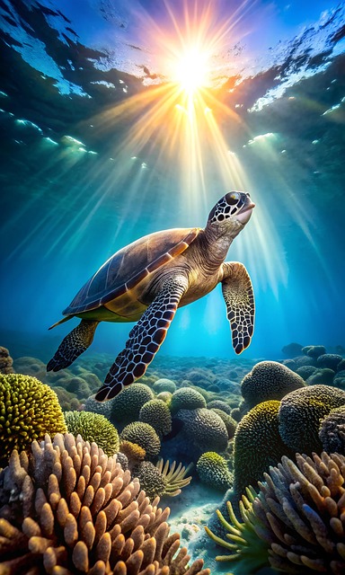 Free ai generated turtle sea illustration