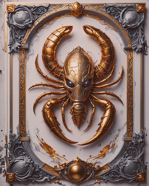 Free ai generated crustacean golden illustration