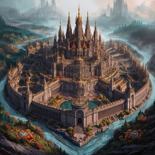 Free ai generated building gate illustration