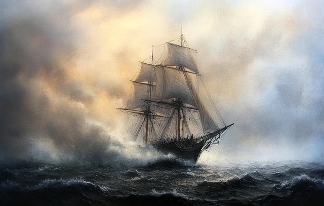 Free ai generated ship ocean illustration