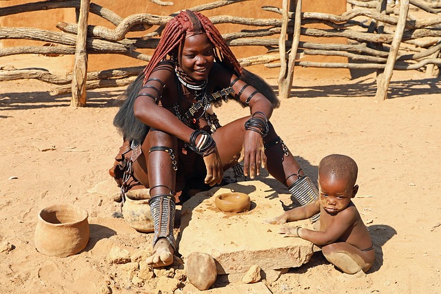 Himba, Kvinne, Kultur, Namibia, Afrika