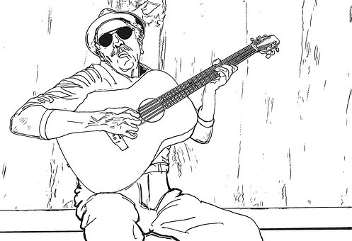 Free Musician Guitar illustration and picture