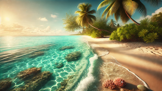 Ai Generiert, Tropisch, Strand, Insel