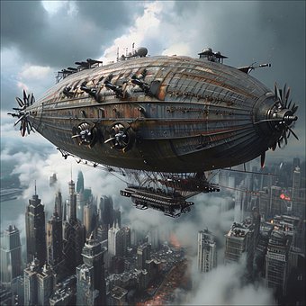 Free Ai Generated Airship illustration and picture