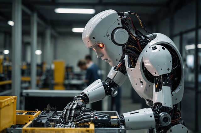 Free ai generated robot cyborg illustration
