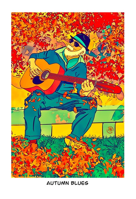 Free Old Man Playing The Blues Acoustic photo and picture
