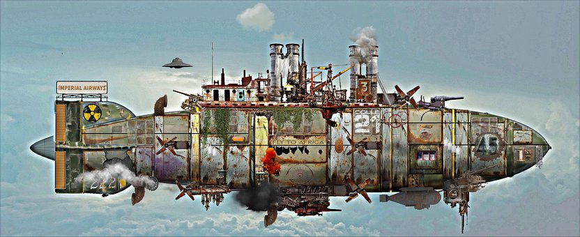 Free Airship Steampunk illustration and picture