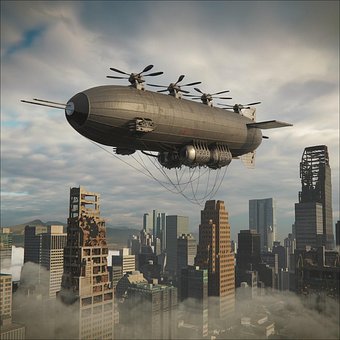 Free Airship Steampunk illustration and picture