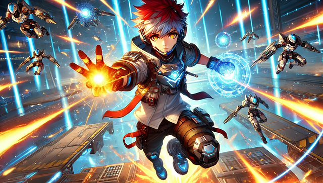 Free ai generated cyberpunk battle illustration