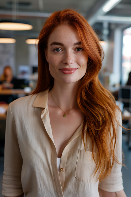 Free ai generated woman office illustration