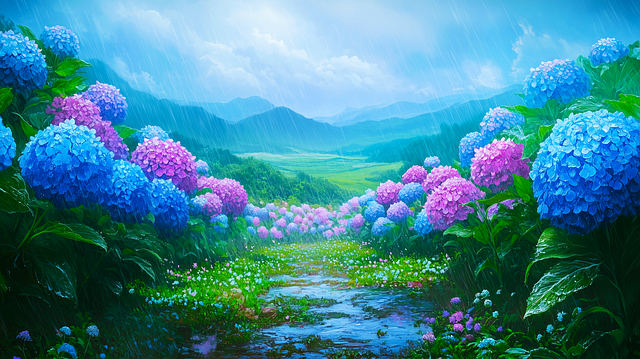 Download free HD stock image of Ai Generated Flowers Free ai generated flowers hydrangea illustration