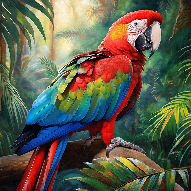 Download free HD stock image of Ai Generated Parrot Free ai generated parrot macaw illustration