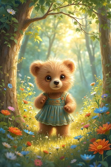 Free ai generated teddy bear bear illustration