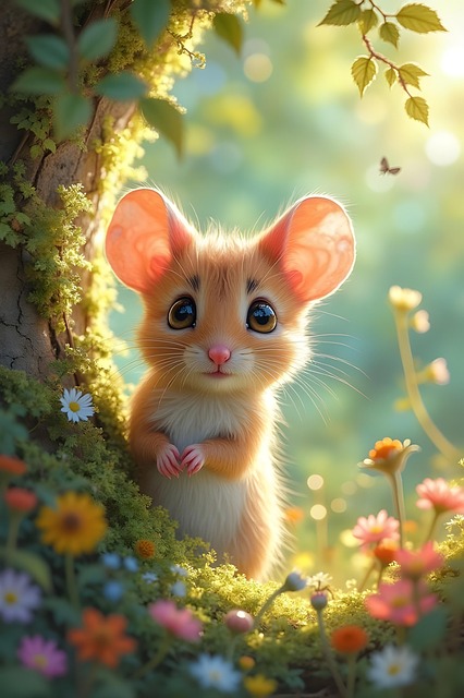 Download free HD stock image of Ai Generated Nature Free ai generated nature mouse illustration