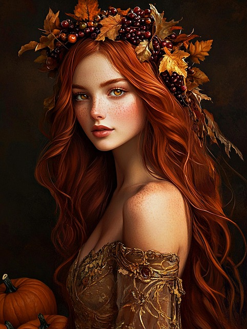 Free ai generated redhead woman illustration
