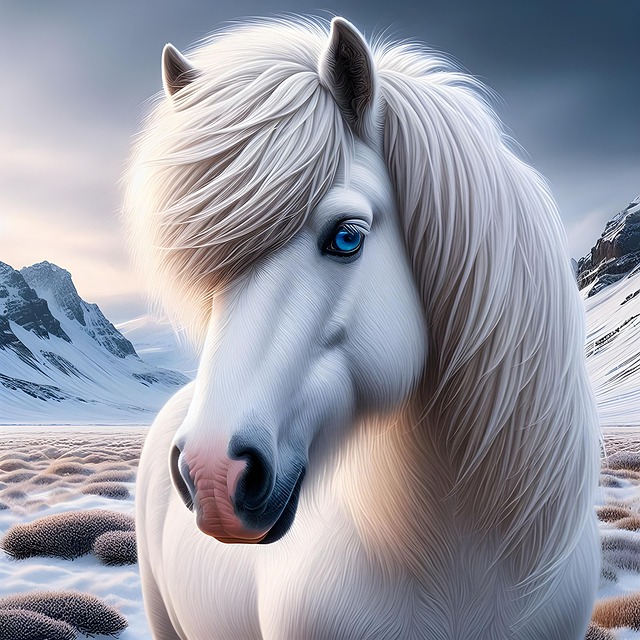 Ai Generert, Hest, Dyr, Islandshest, Øy