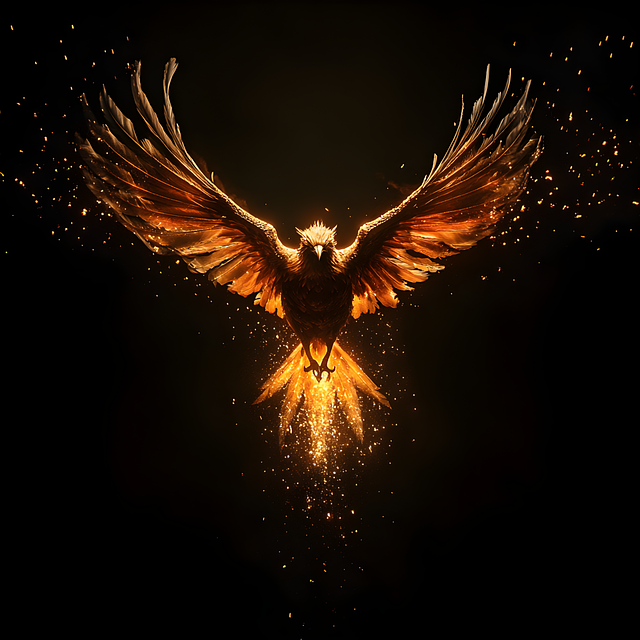 Free ai generated nature phoenix illustration