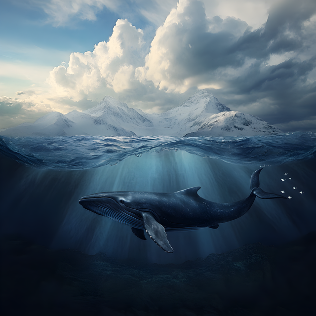 Download free HD stock image of Ai Generated Humpback Whale Free ai generated humpback whale whale illustration