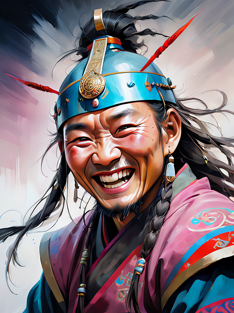 Free ai generated man warrior illustration