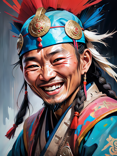 Free ai generated man warrior illustration
