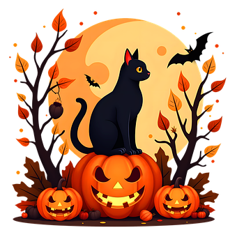 Ai Genereret, Kat, Græskar, Halloween
