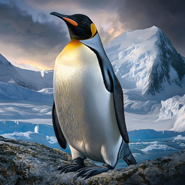 Ai Generado, Pingüino, Pájaro, Glaciar