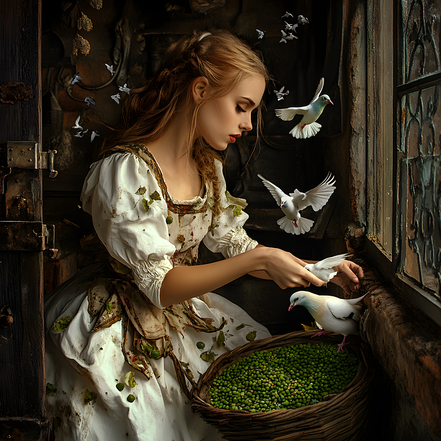 Free ai generated cinderella princess illustration