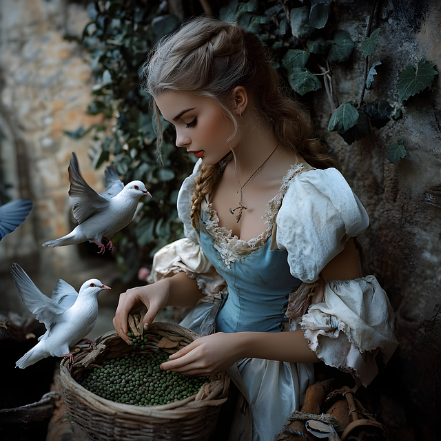 Free ai generated princess cinderella illustration