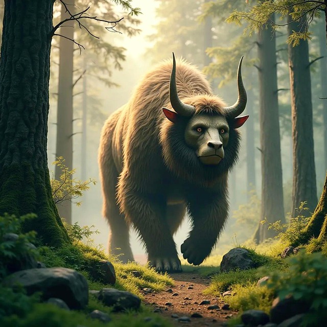 Free ai generated nature bull illustration