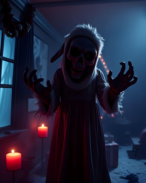 Free ai generated skeleton horror illustration