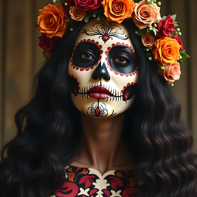Free ai generated la catrina dia de los muertos illustration