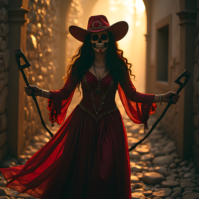 Free ai generated la catrina dia de los muertos illustration