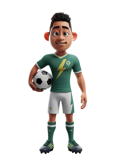 Free ai generated soccer player boy illustration