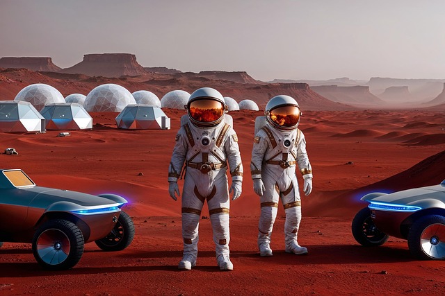 Free ai generated mars astronaut illustration