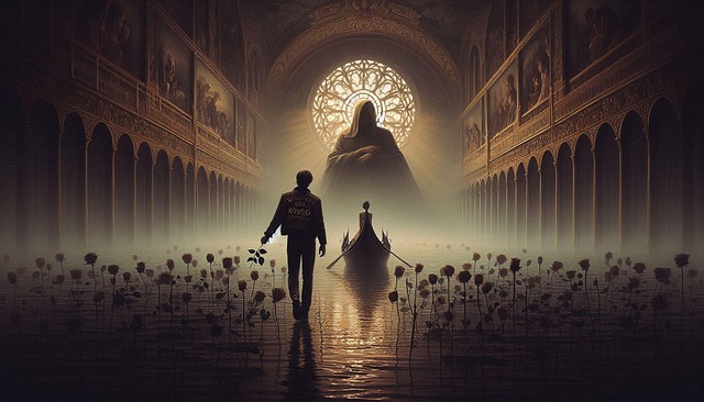 Free ai generated lovers flood illustration