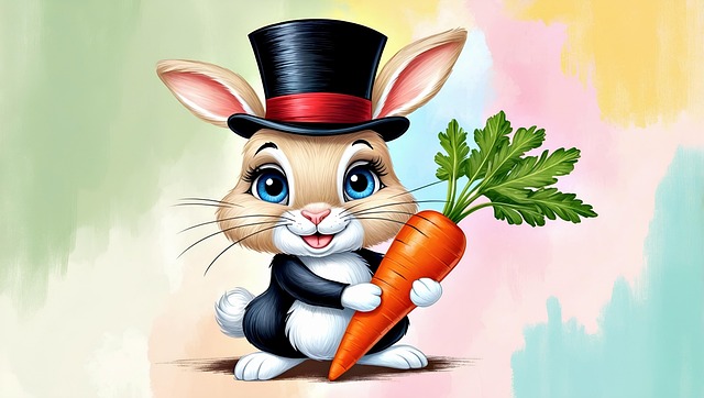 Download free HD stock image of Ai Generated Rabbit Free ai generated rabbit carrot illustration
