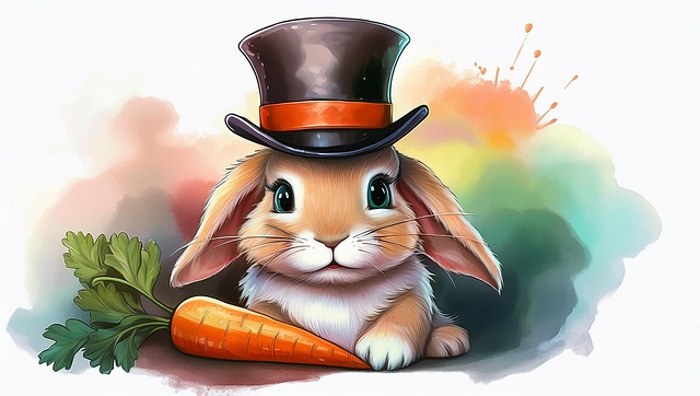 Download free HD stock image of Ai Generated Rabbit Free ai generated rabbit carrot illustration