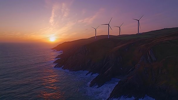 Free Wind Turbines illustration and picture