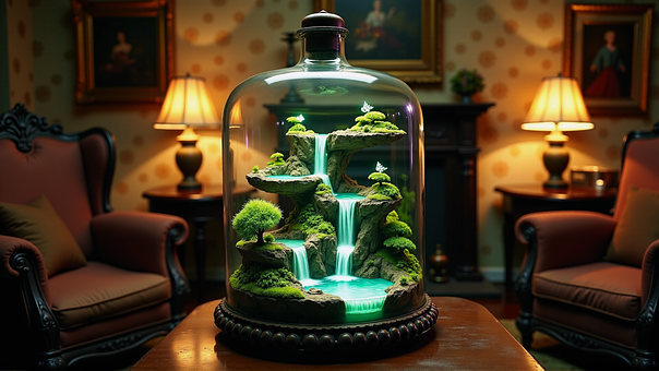 Free Glass Jar Waterfall illustration and picture