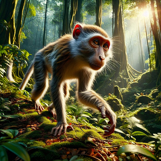 Download free HD stock image of Ai Generated Macaque Free ai generated macaque monkey illustration