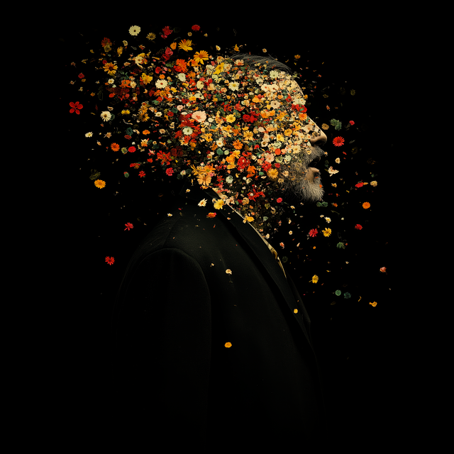 Free ai generated flowers surreal illustration