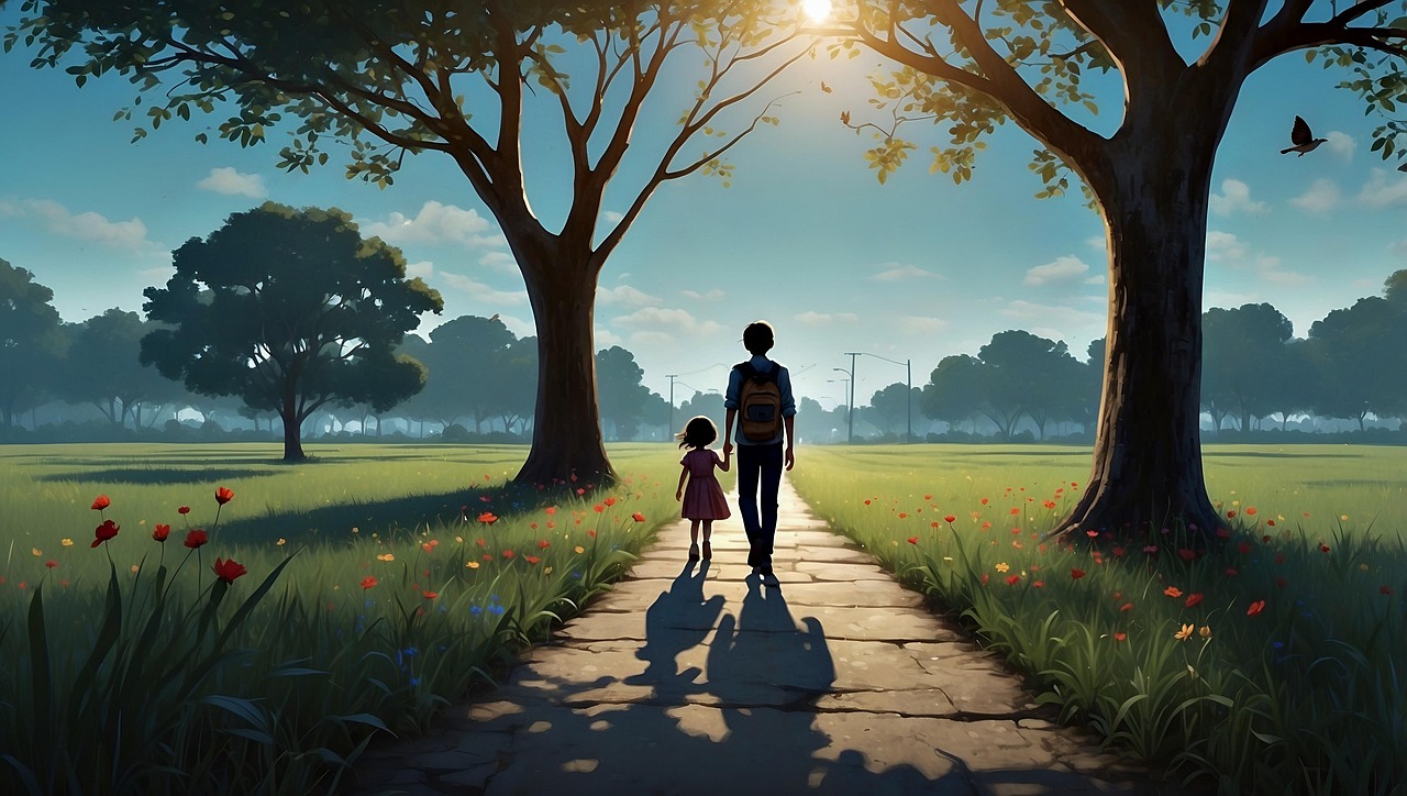 Download free HD stock image of Ai Generated People Free ai generated people walking illustration